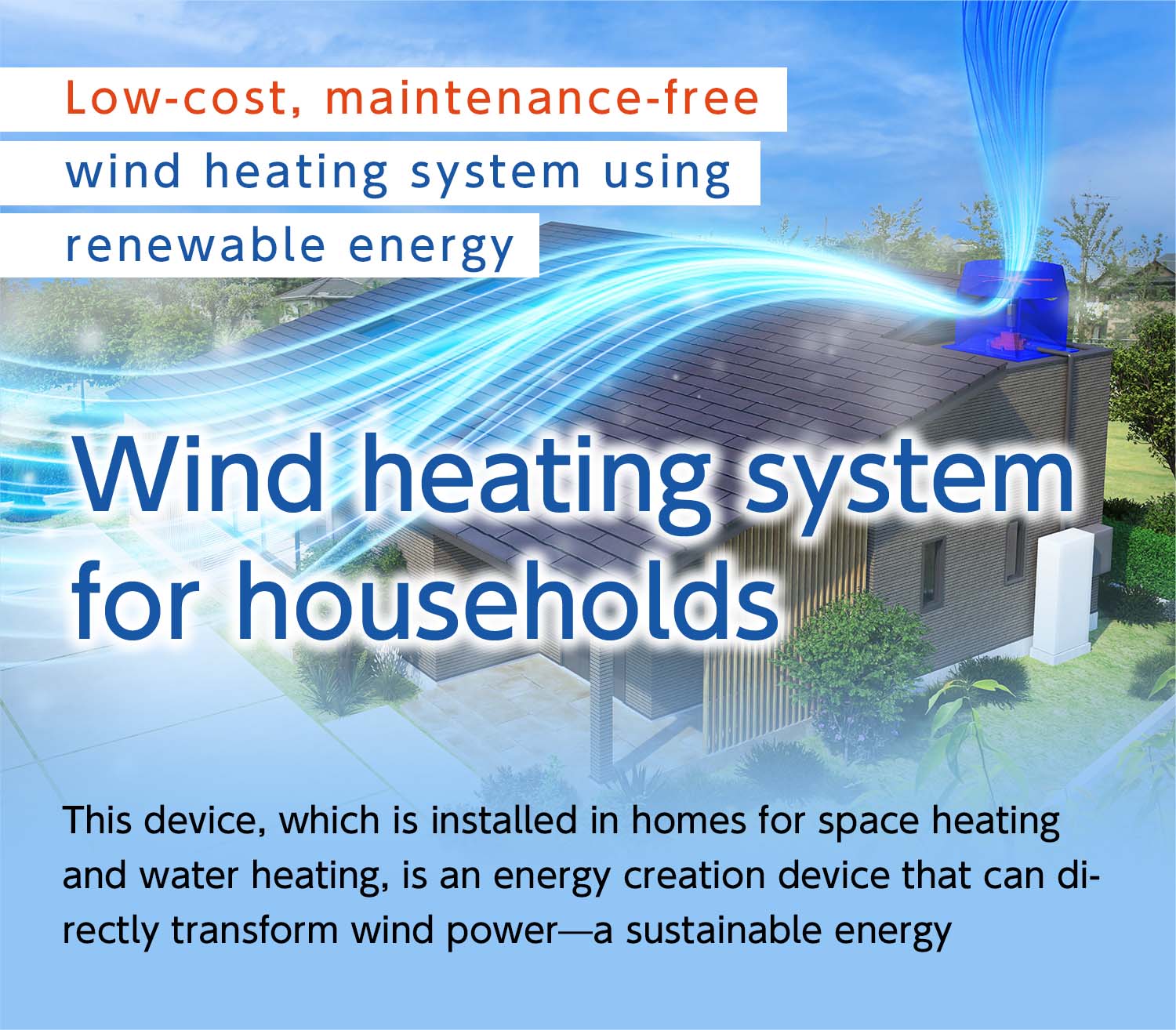「社宅向」風力発熱システム